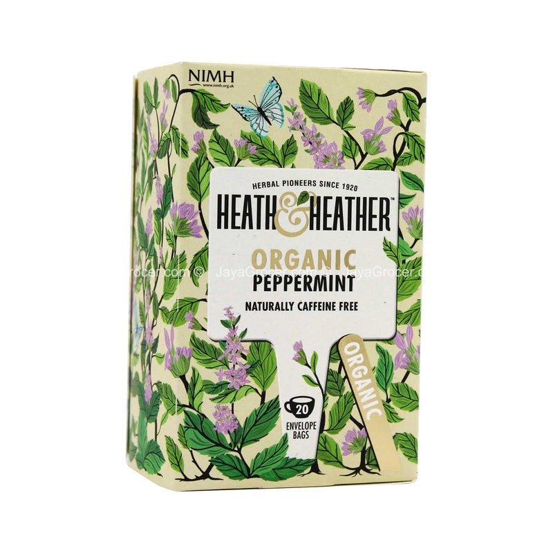 HEATH&HEATHER OGN P/MINT TEA EN 20S