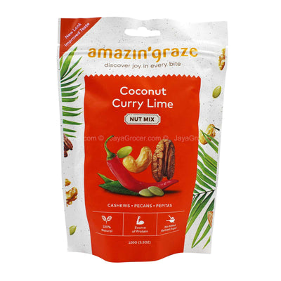 AmazinÃ¢â‚¬â„¢ Graze Coconut Curry Lime Nut Mix 100g