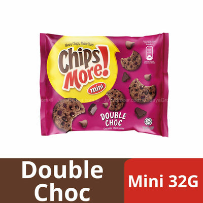 Chipsmore Mini Double Choc Chocolate Chip Cookies 32g