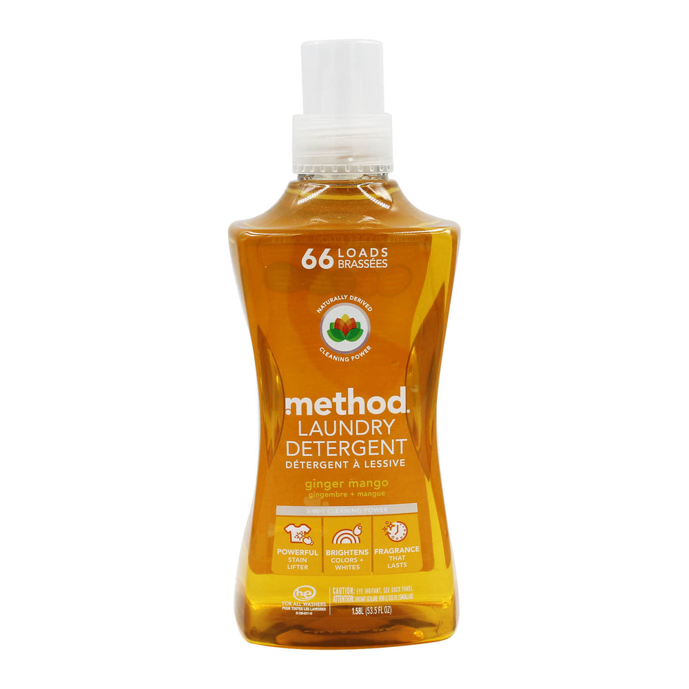 Method 4X Concentrated Laundry Detergent Ginger Mango 66 Loads 1.58L