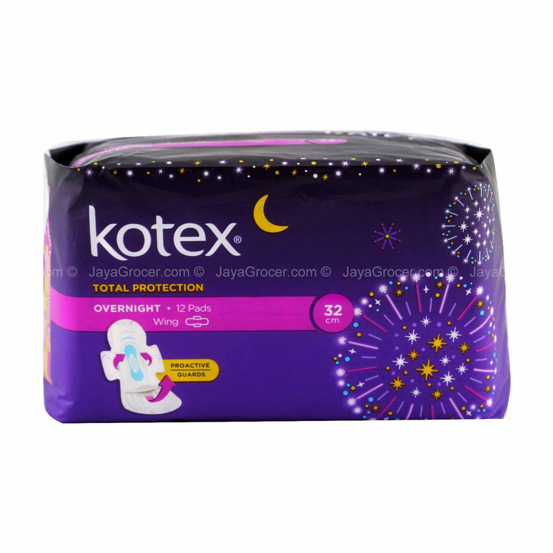 Kotex Total Protection Overnight Wing Pad 32cm x 12