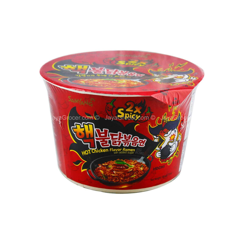 Samyang 2x Spicy Hot Chicken Flavor Ramen with Added Sugar Big Bowl 105g