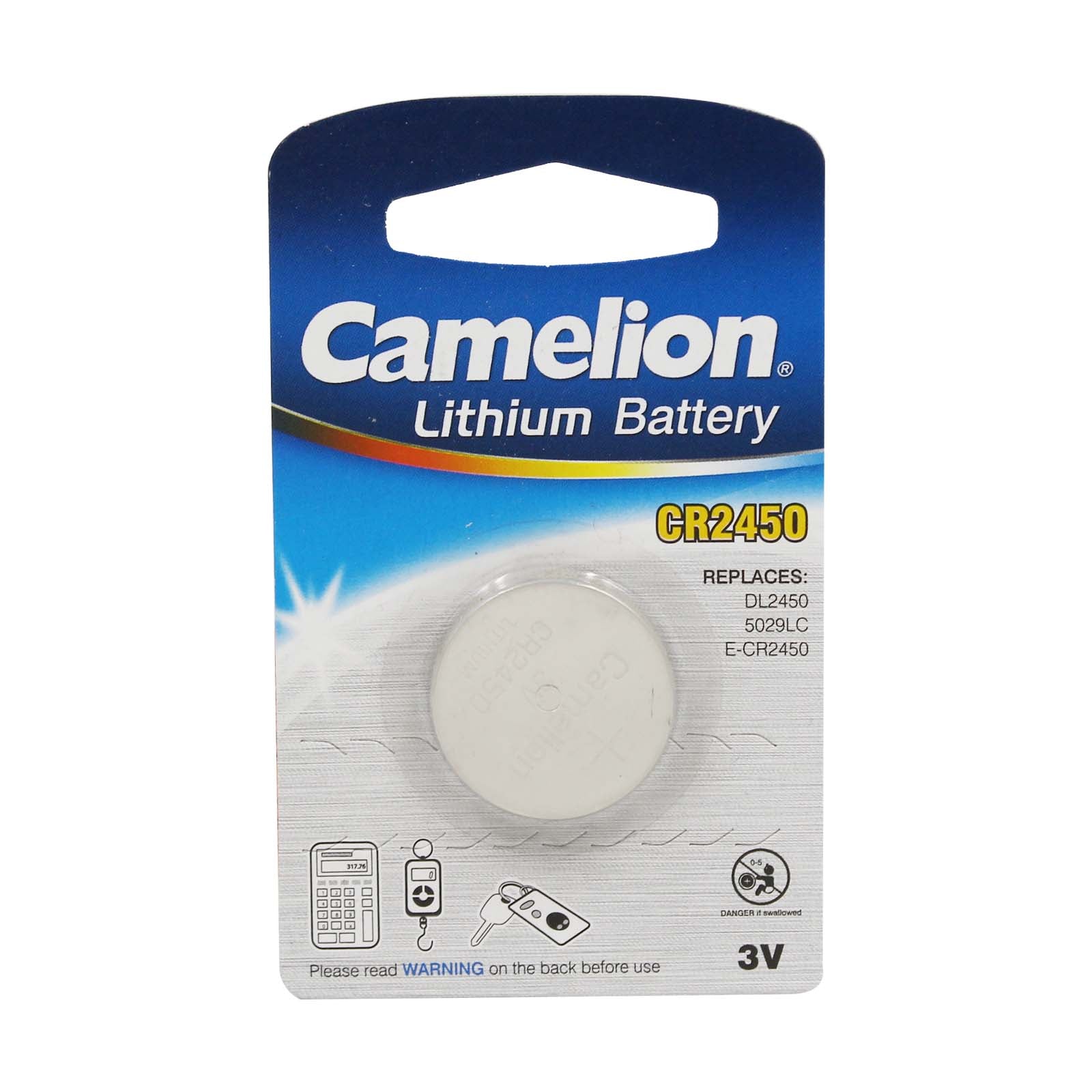 Camelion CR2450 3V Lithium Coin Cell Battery 1pack