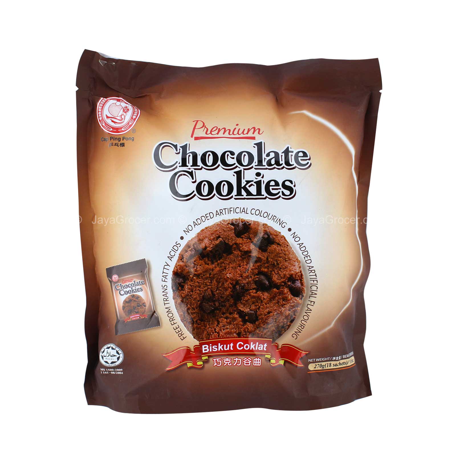 Cap Ping Pong Premium Chocolate Cookies 270g