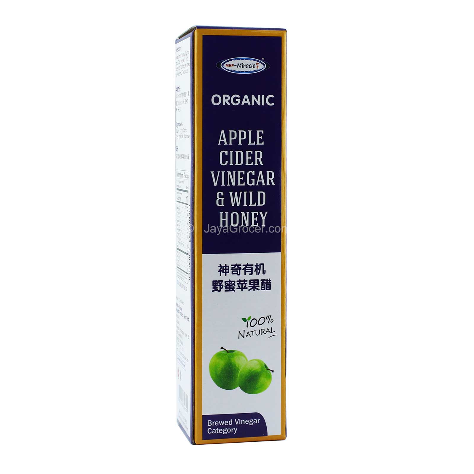 MHP-Miracle Organic Apple Cider Vinegar & Wild Honey 375ml