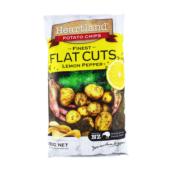 Heartland Finest Flat Cuts Lemon Pepper Potato Chips 150g