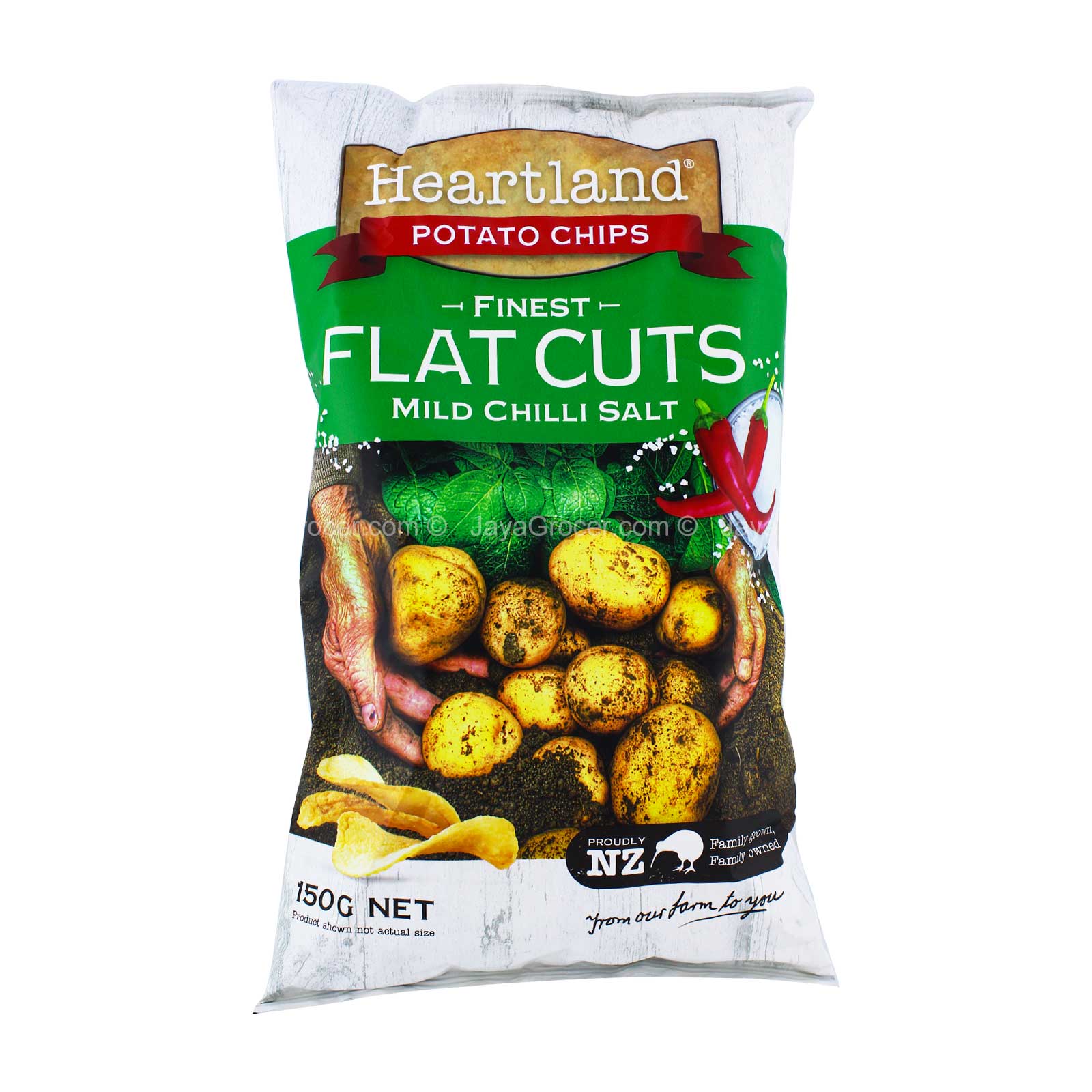 Heartland Finest Flat Cuts Mild Chilli Salt Potato Chips 150g