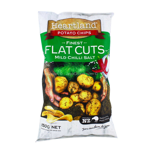 Heartland Finest Flat Cuts Mild Chilli Salt Potato Chips 150g