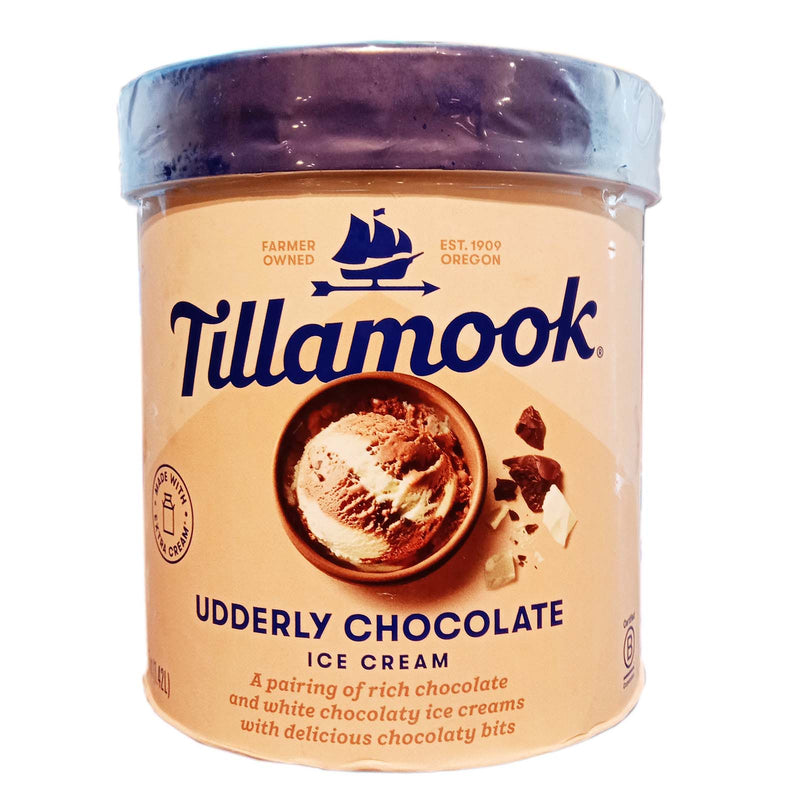 Tillamook Udderly Chocolate Ice Cream Tub 1.42L