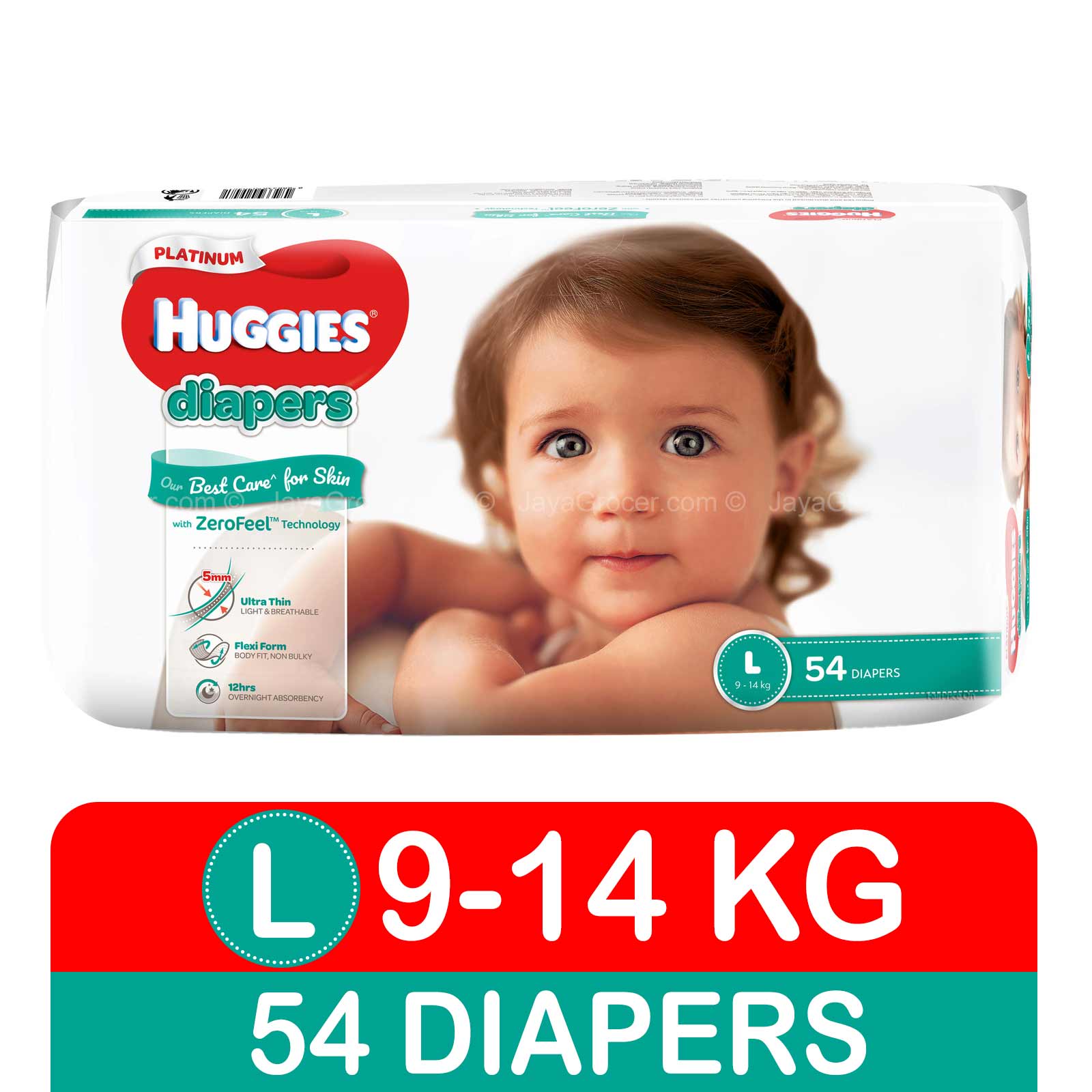 Huggies Diapers Platinum L (9-14kg) 54pcs