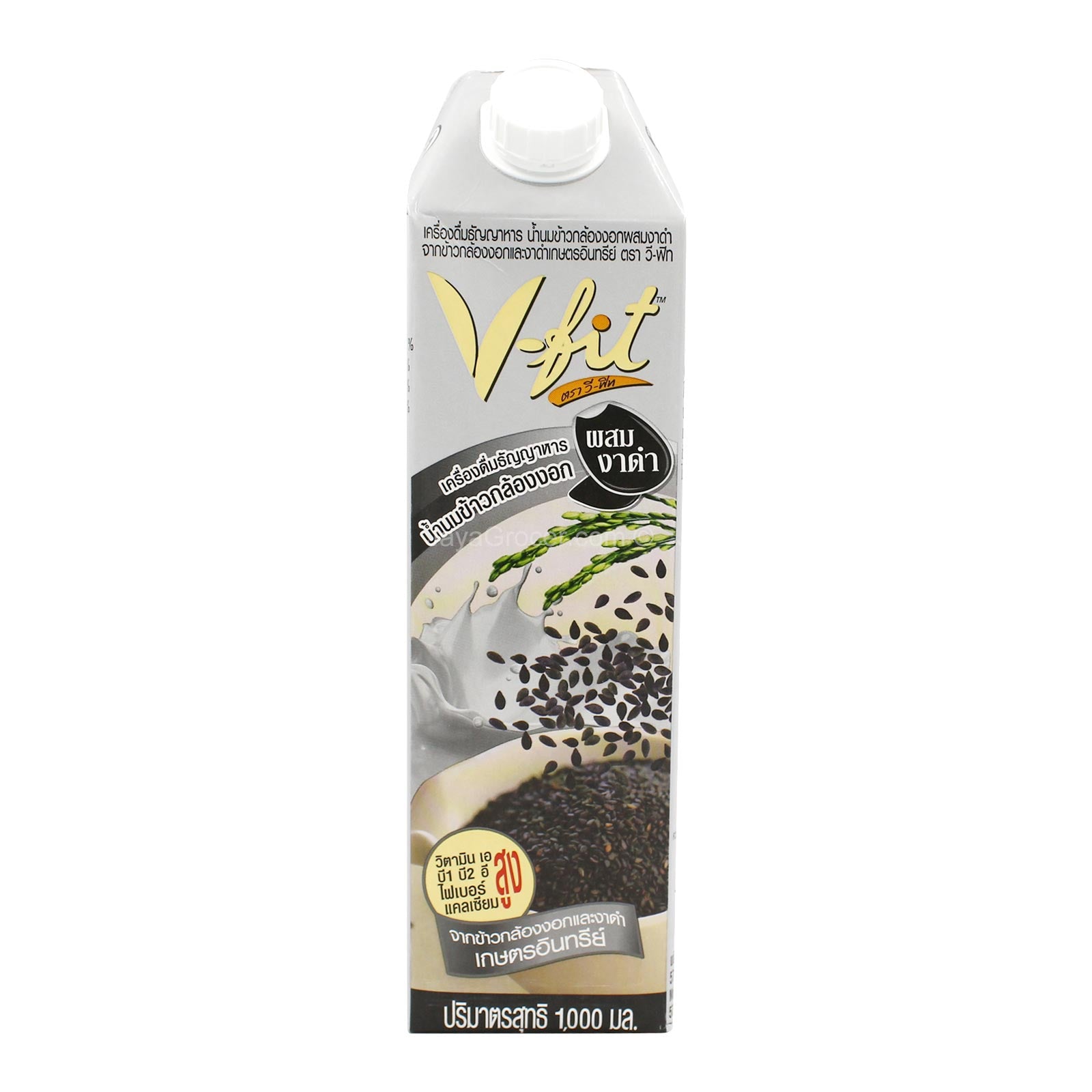 V-Fit Germinated Brown Rice Milk with Black Sesame Cereal Drink 1L