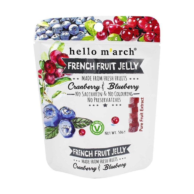 Hello M'arch Cranberry and Blueberry French Fruit Jelly 50g