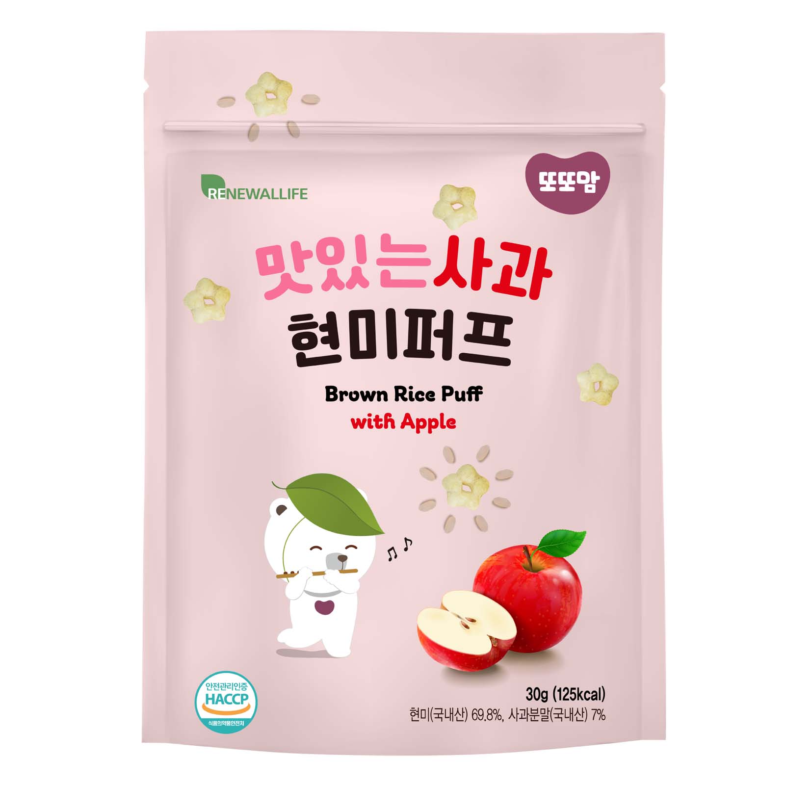 Renewallife DdoDdoMam Rice Puff Apple Snack 20g