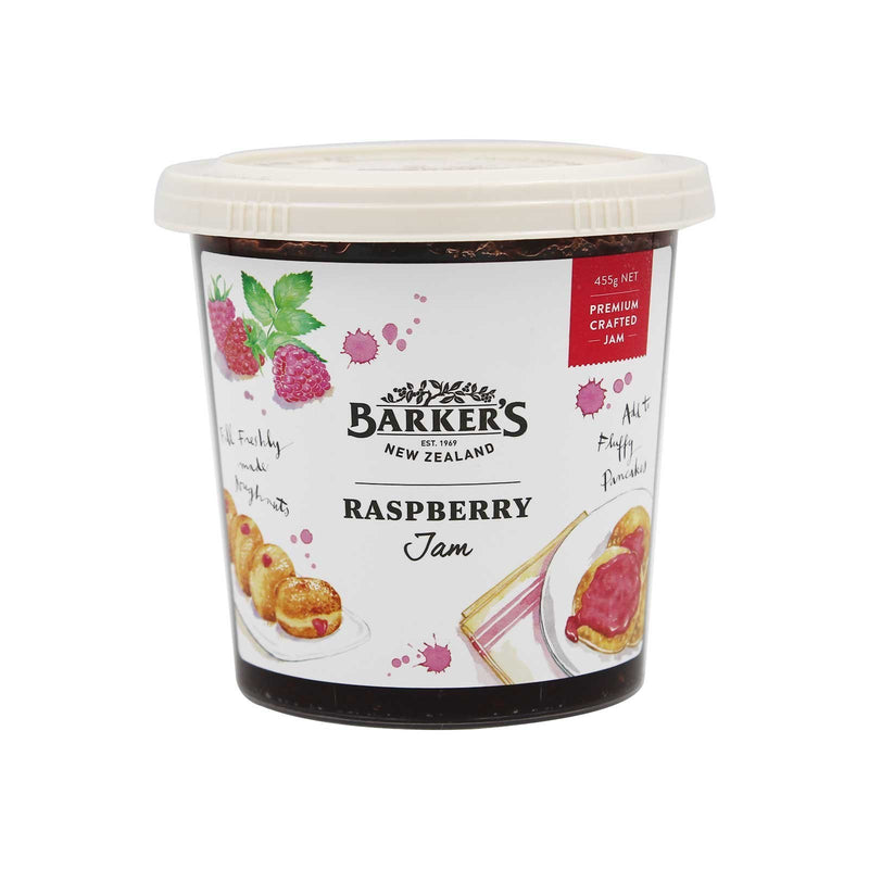 Barkers rapsberry jam 455g