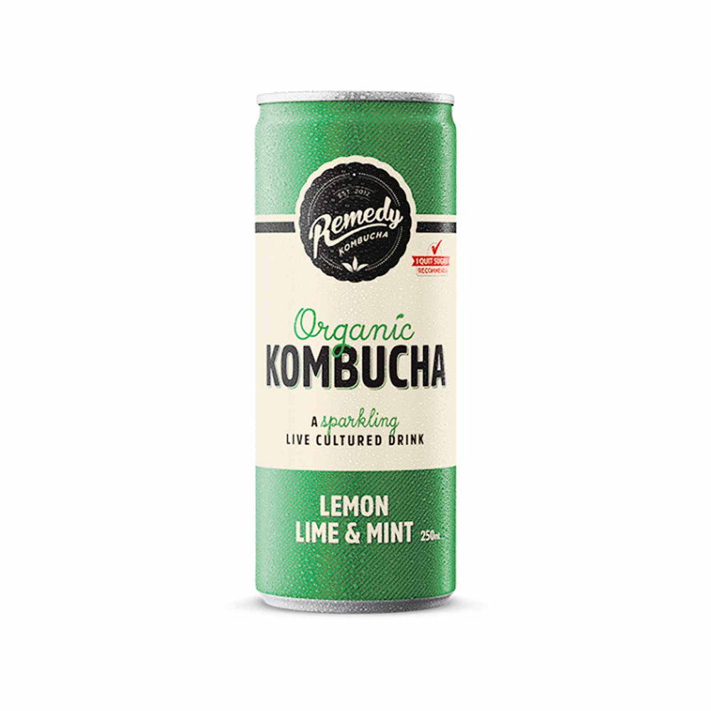 Remedy Organic Kombucha Lemon Lime And Mint 250ml