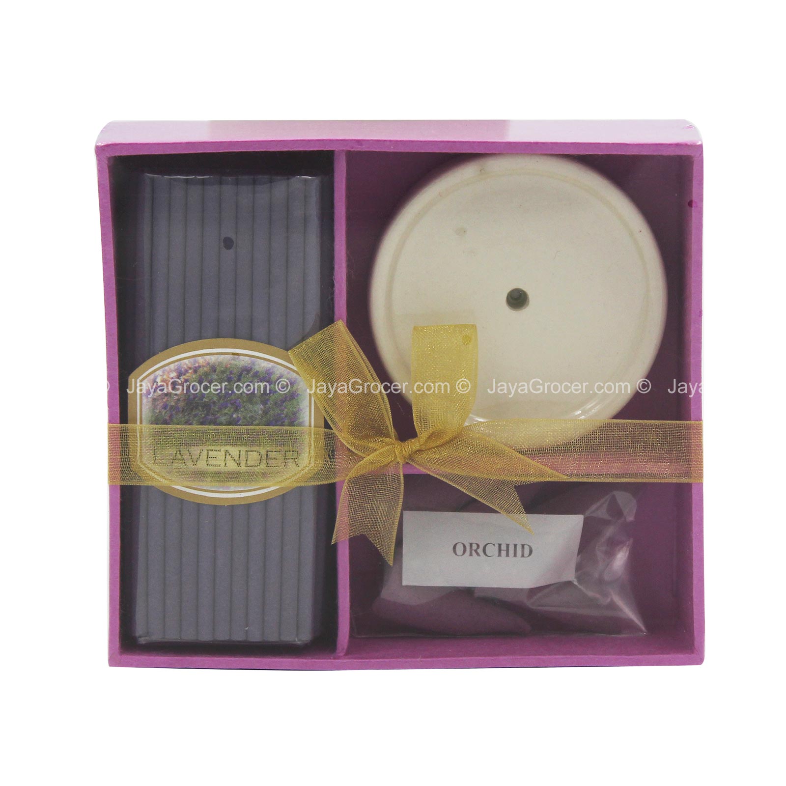 Noppamas Lavender Incense Sticks & Ceramic Holder 1 set