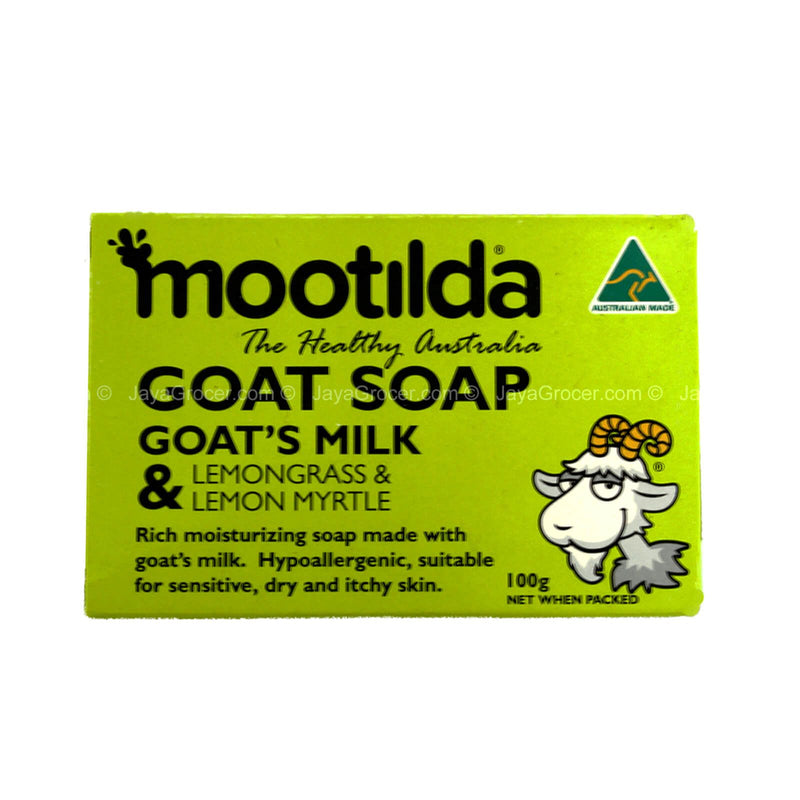 Mootilda Goat Soap with Goat's Milk, Lemongrass and Lemon Myrtle 100g