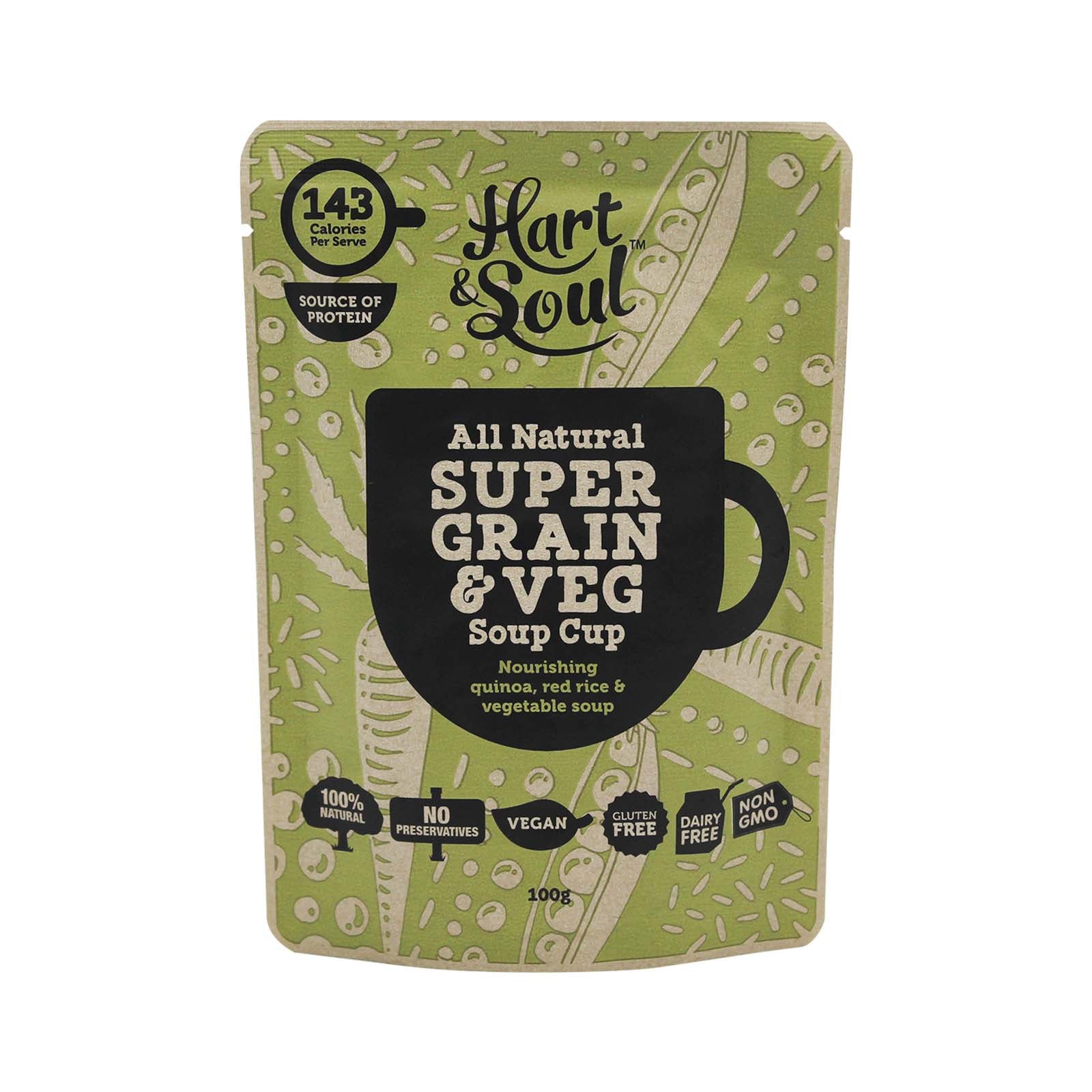 Hart & Soul All Natural Super Grain & Veg Soup Cup 100g