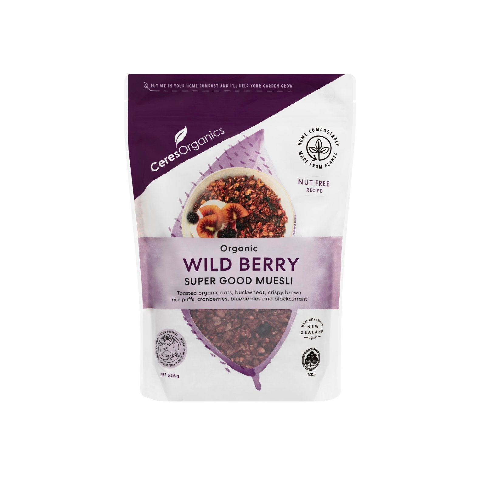 Ceres Organics Super Good Muesli with Wildberry 525g