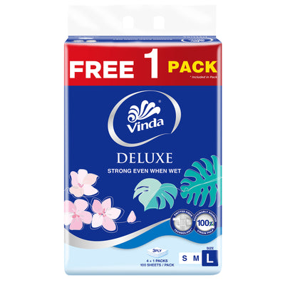 Vinda Delux 3Ply Softpack 100pcs x 4+1