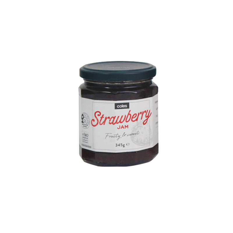 Coles Premium Strawberry Jam 345g