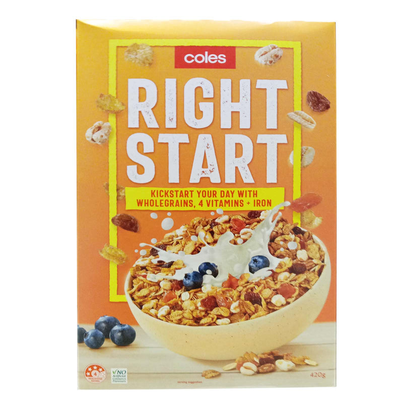 Coles Breakfast Cereal Right Start 420g