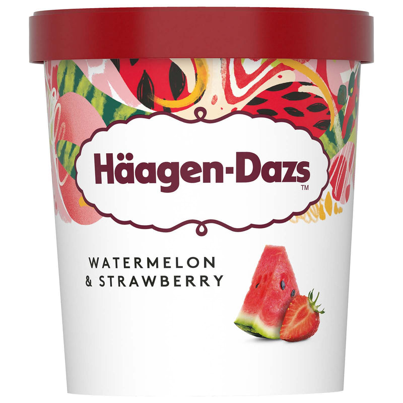 Haagen Dazs Watermelon and Strawberry Ice Cream 473ml